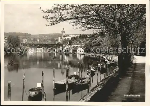 Schaffhausen SH Partie am Bootshafen Kat. Schaffhausen