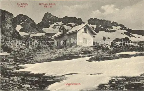 Segnes Disentis GR Leglerhuette mit Kl und Gr Kaerpf  / Disentis /Bz. Surselva