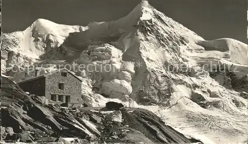 Val d Anniviers Cabane du Mountet mit Obergabelhorn Kat. Sierre