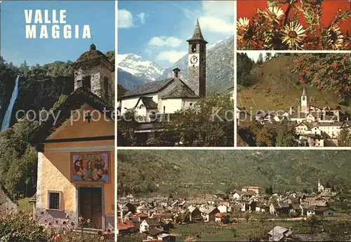 Valle Maggia Kirche Edelweiss Totalansicht / Maggiatal /Bz. Vallemaggia