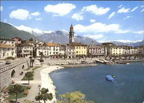 Ascona TI Hafenpartie Promenade / Ascona /Bz. Locarno