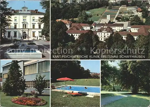 Schaffhausen SH Kant psych Klinik Breitenau Park Swimmingpool Kat. Schaffhausen