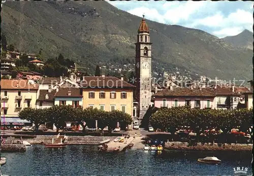 Ascona TI Ortsansicht mit Kirche / Ascona /Bz. Locarno