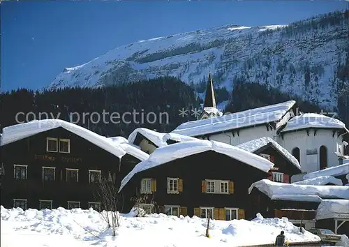 Leukerbad Dorfpartie im Winter Kat. Loeche les Bains