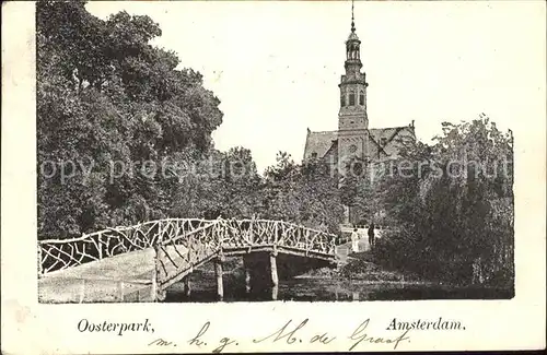 Amsterdam Niederlande Oosterpark Bruecke Kirche Kat. Amsterdam