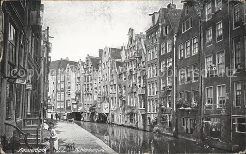 Amsterdam Niederlande O.Z. Achterburgwal Kanal Kat. Amsterdam