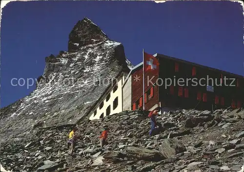 Zermatt VS Hoernlihuette und Berghotel Belvedere am Matterhorn Kat. Zermatt