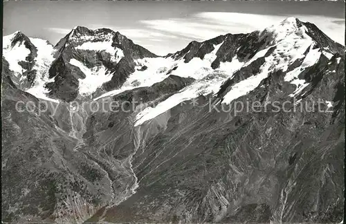 Saastal Lagginhorn mit Weissmies / Saas Fee /Bz. Visp