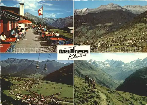 Klosters GR Bergrestaurant Albena Madrisa Saaser Alp Madrisabahn Wanderweg Schlappner Joch Gross Seehorn Seeschijen Kat. Klosters