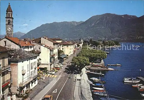 Ascona TI Promenade Bootsanlegestelle / Ascona /Bz. Locarno