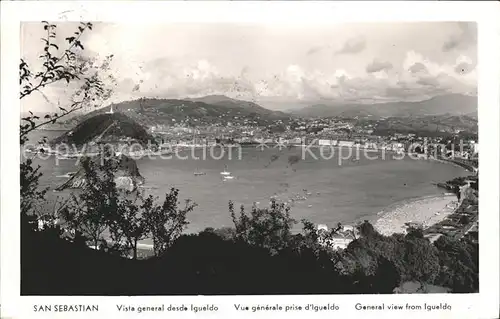 San Sebastian Guipuzcoa Vista general desde Igueldo  / Donostia-San Sebastian /Guipuzcoa