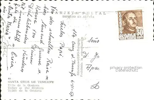 Tenerife Santa Cruz Valle Orotava Kat. Islas Canarias Spanien