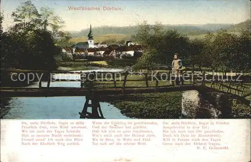 Westfalen Region Westfaelisches Doerflein Westfalengruss Serie Heimatbilder Ausgabe III No. 10 /  /