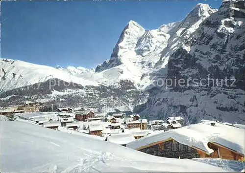 Muerren BE mit Eiger und Moench Kat. Muerren