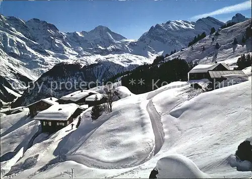 Muerren BE Gross und Breithorn Tschingelgrat Gspaltenhorn Kat. Muerren