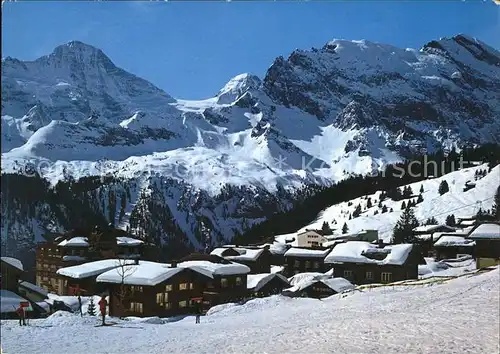 Muerren BE mit Breit und Tschingelhorn Tschingelspitz Kat. Muerren