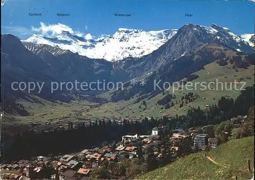 Adelboden Panorama mit Alpensicht Kat. Adelboden