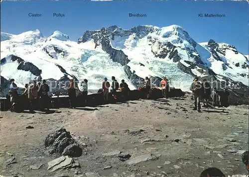 Zermatt VS mit Gornergrat Castor Pollux Breithorn und Kl Matterhorn Kat. Zermatt