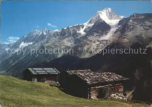 Wiler Loetschental Holz mit Bietschhorn Kat. Wilerhorn