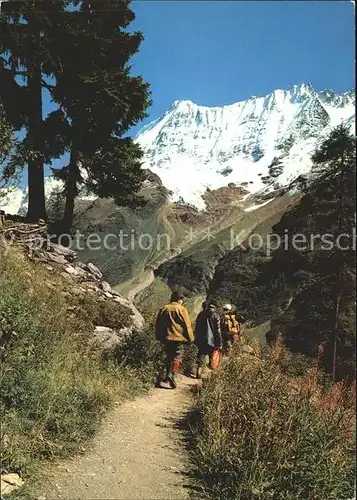 Loetschental Tellialp Schwarzsee Falleralp Loetschentaler Breithorn Wanderweg Kat. Kippel
