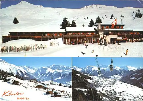 Klosters GR Bergrestaurant und Station Albeina Silvrettagruppe Pischahorn Kat. Klosters