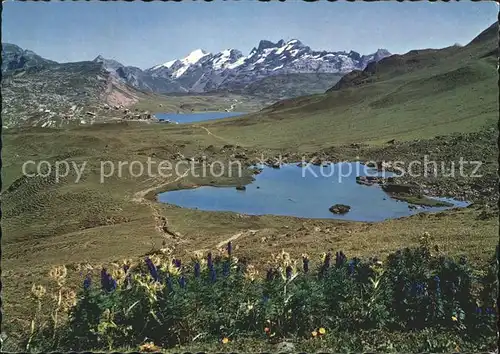 Frutt Melchsee mit Blausee Titlis und Wendenstoecke Kat. Melchsee Frutt