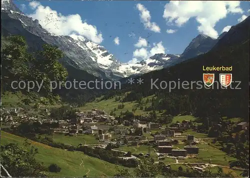 Leukerbad mit Balmhorn und Gitzifurgge Kat. Loeche les Bains