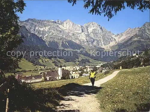 Engelberg OW Kloster mit Juchlipass Kat. Engelberg