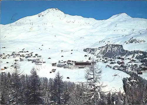 Arosa GR Panorama mit Weisshorn Kat. Arosa