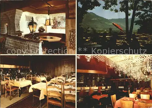 Buchs SG Ausflugs Restaurant Schneggen Gastraum / Buchs /Bz. Werdenberg
