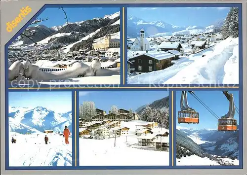 Disentis GR Panorama Teilansichten Schwebebahn Kat. Disentis