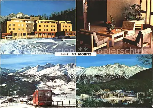 St Moritz Bad GR Jugendherberge Stille Bergbahn Panorama Kat. St Moritz