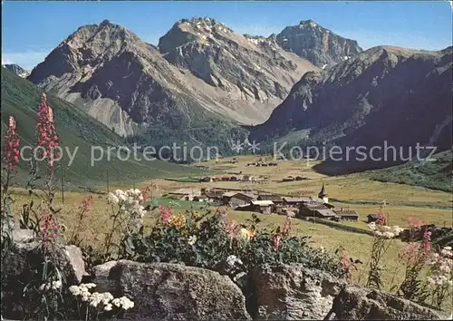 Sertig Doerfli Mittagshorn Plattenhorn Hoch Ducan Kat. Sertigpass