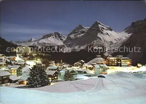 Inner Arosa bei Mondschein / Innerarosa /Bz. Plessur