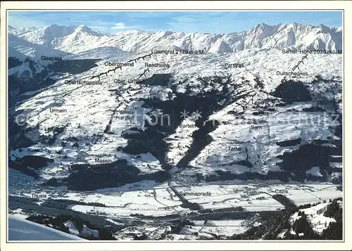 Heinzenberg GR Skigebiet Panorama Kat. 