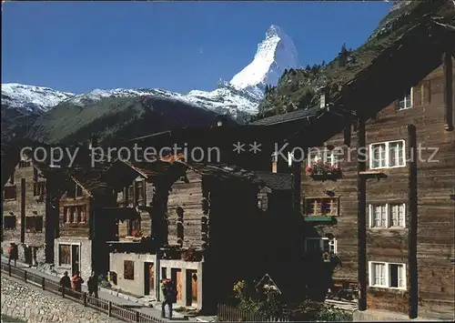 Zermatt VS Altes Dorf mit Matterhorn Kat. Zermatt