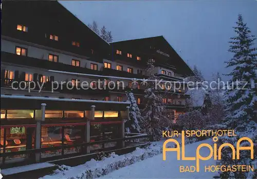 Bad Hofgastein Kur und Sporthotel Alpina Kat. Bad Hofgastein