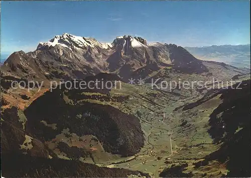 Obertoggenburg Panoramakarte Fliegeraufnahme Kat. Wildhaus