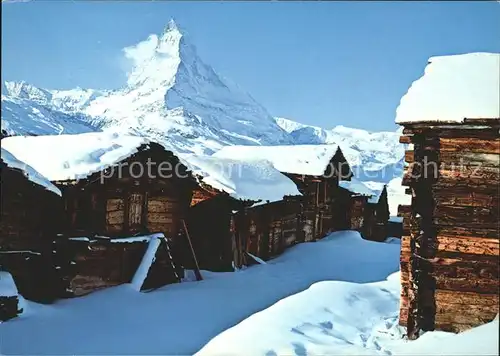 Zermatt VS Eggenalp Findelen mit Matterhorn Kat. Zermatt