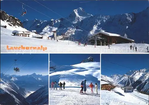 Wiler Loetschental Skigebiet Lauchernalp Sessellift Luftseilbahn Kat. Wilerhorn