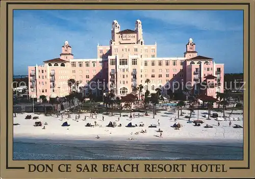 St Petersburg Florida Don Ce Sar Beach Resort Hotel Gulf of Mexico  Kat. 