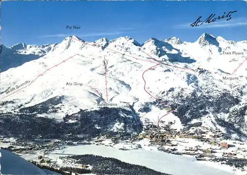 St Moritz GR mit Skigebiet Kat. St Moritz