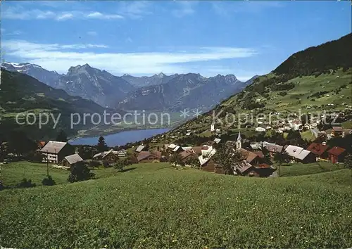 Amden SG mit Walensee Linthebene Glarneralpen Kat. Amden