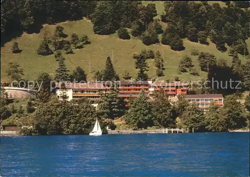 Gersau Vierwaldstaettersee Hotel Restaurant Rotschuo Segelboot /  /