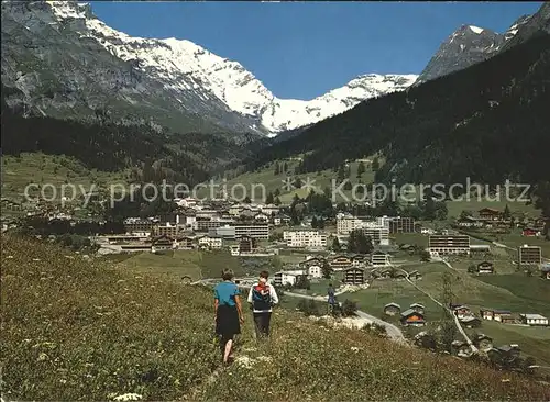 Leukerbad mit Balmhorn Kat. Loeche les Bains