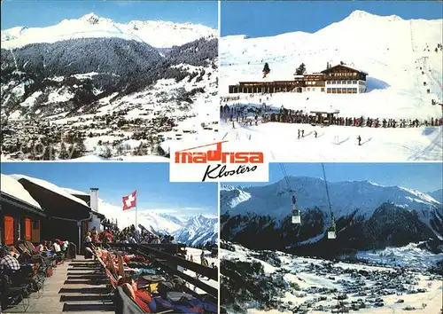 Klosters GR Madrisahoern Restaurant Albeina Skilifte Kat. Klosters