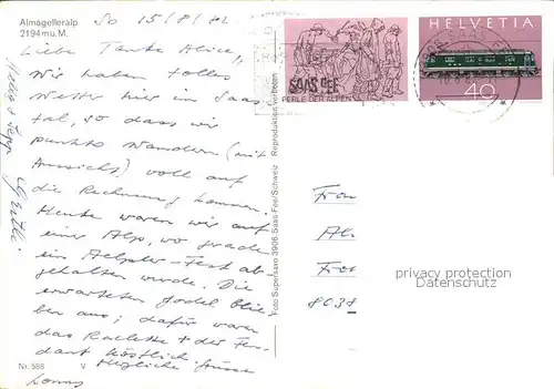 Almagell VS Almagelleralp mit Mischabelkette Kat. Almagellhorn