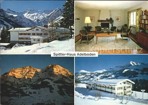 Adelboden Spittler Haus Kaminzimmer Panorama Kat. Adelboden