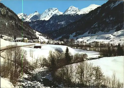 Obertoggenburg Partie an der Thur mit Churfirsten Kat. Wildhaus