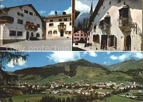 Scuol Tarasp Vulpera Dorfpartie Engadiner Haus Panorama / Scuol /Bz. Inn